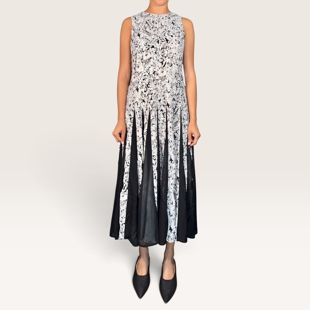 Tuckernuck Midnight Garden Pleated Midi Dress US 6 NWT Whimsigoth Fairy Grunge